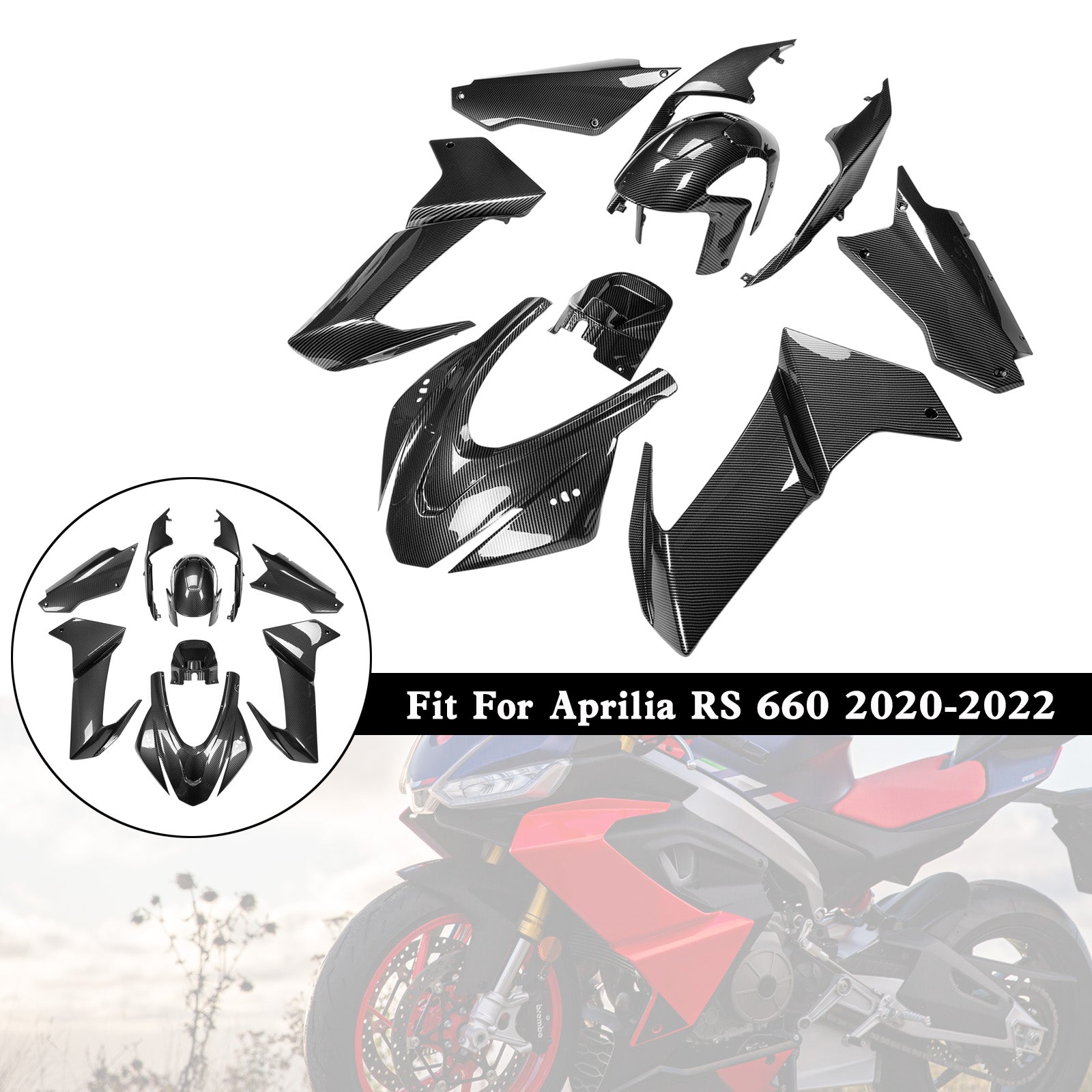 Injection ABS Plastic Bodywork Fairing Kit for Aprilia RS 660 2020-2024 01#
