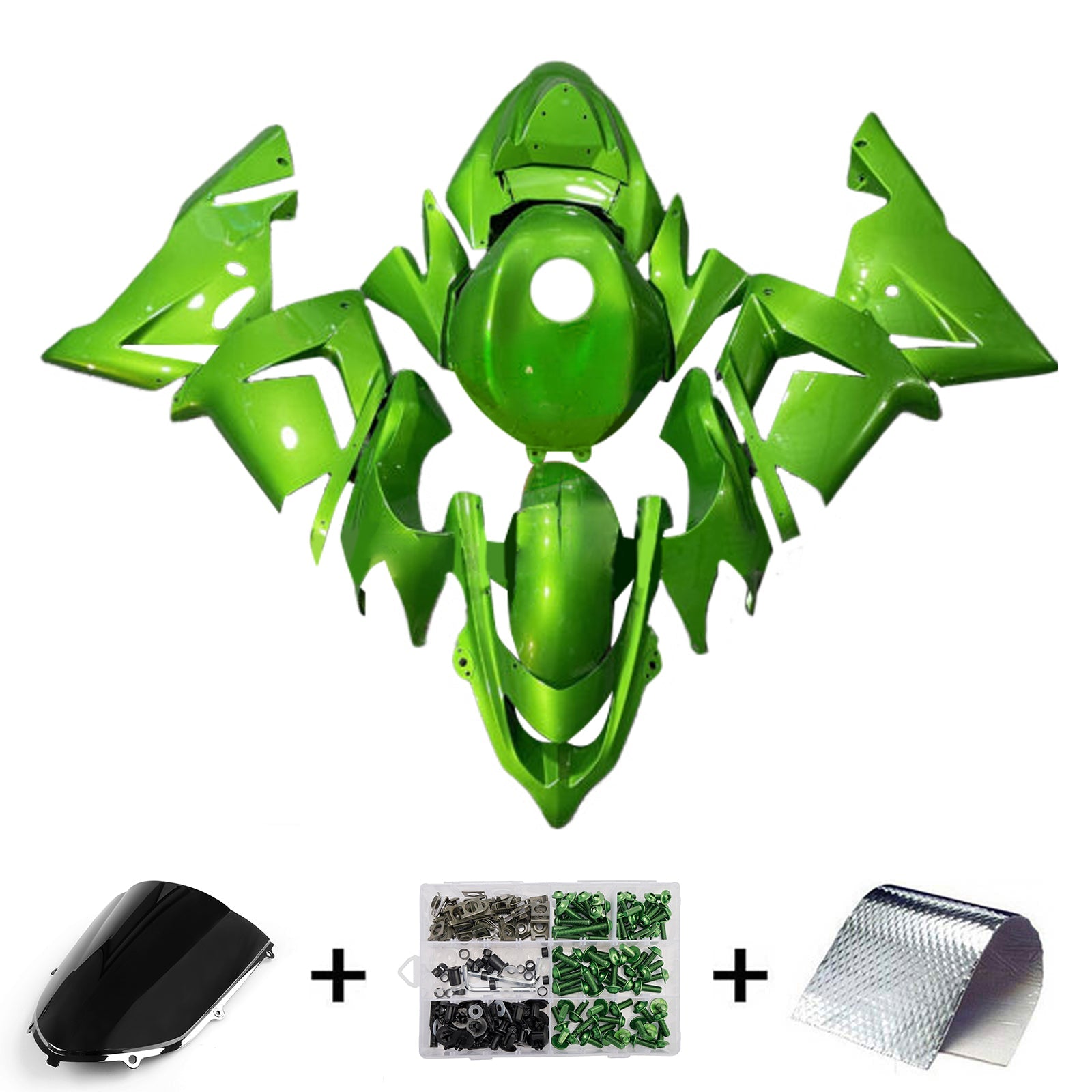 Injection Fairing Kit Bodywork Plastic ABS fit For Kawasaki ZX10R 2004-2005