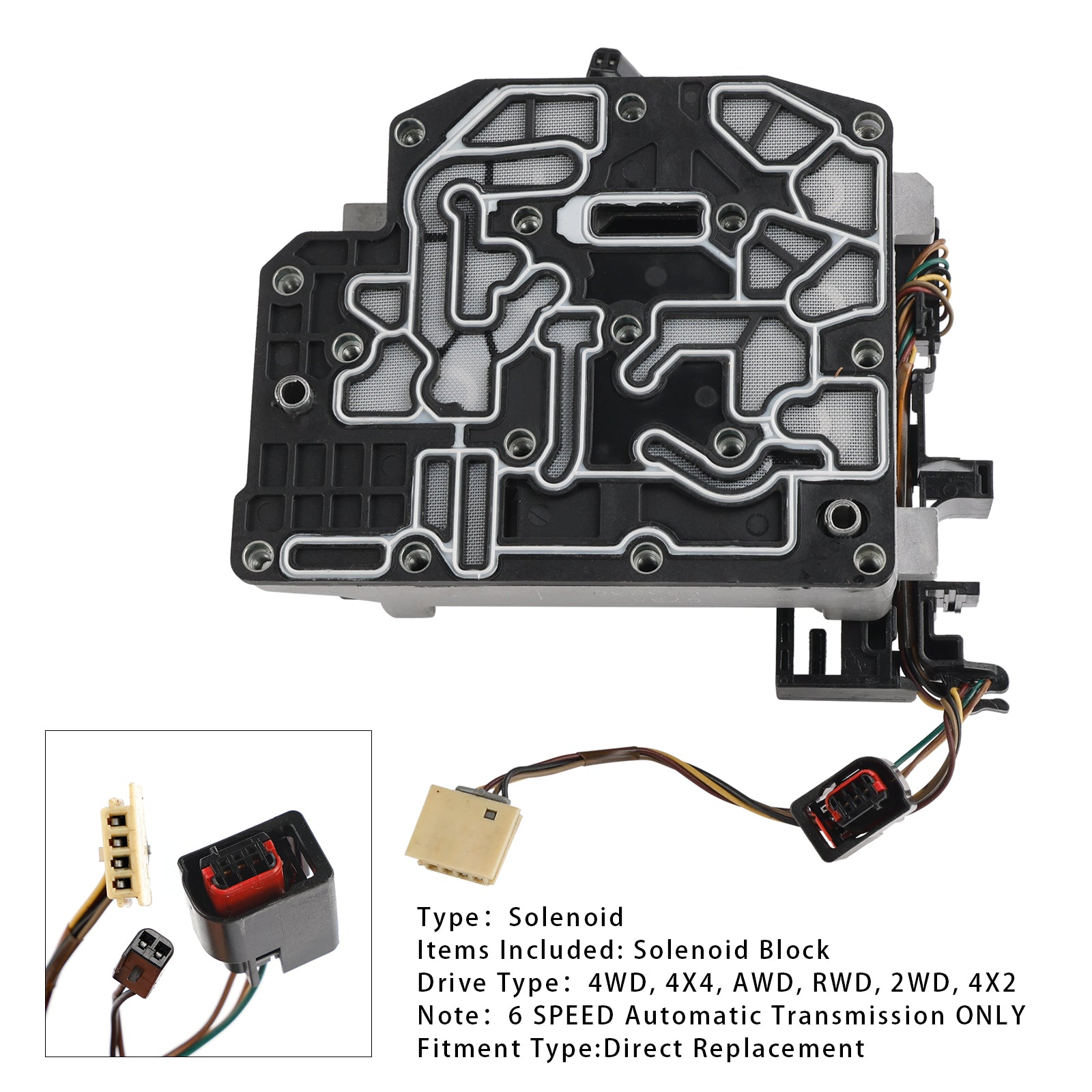 2008-2013 VOLKSGAWEN ROUTAN 6 SP F/4WD V6 3.6L 3.8L 4.0L 62TE A604-X Transmission Solenoid Block 68376696AA