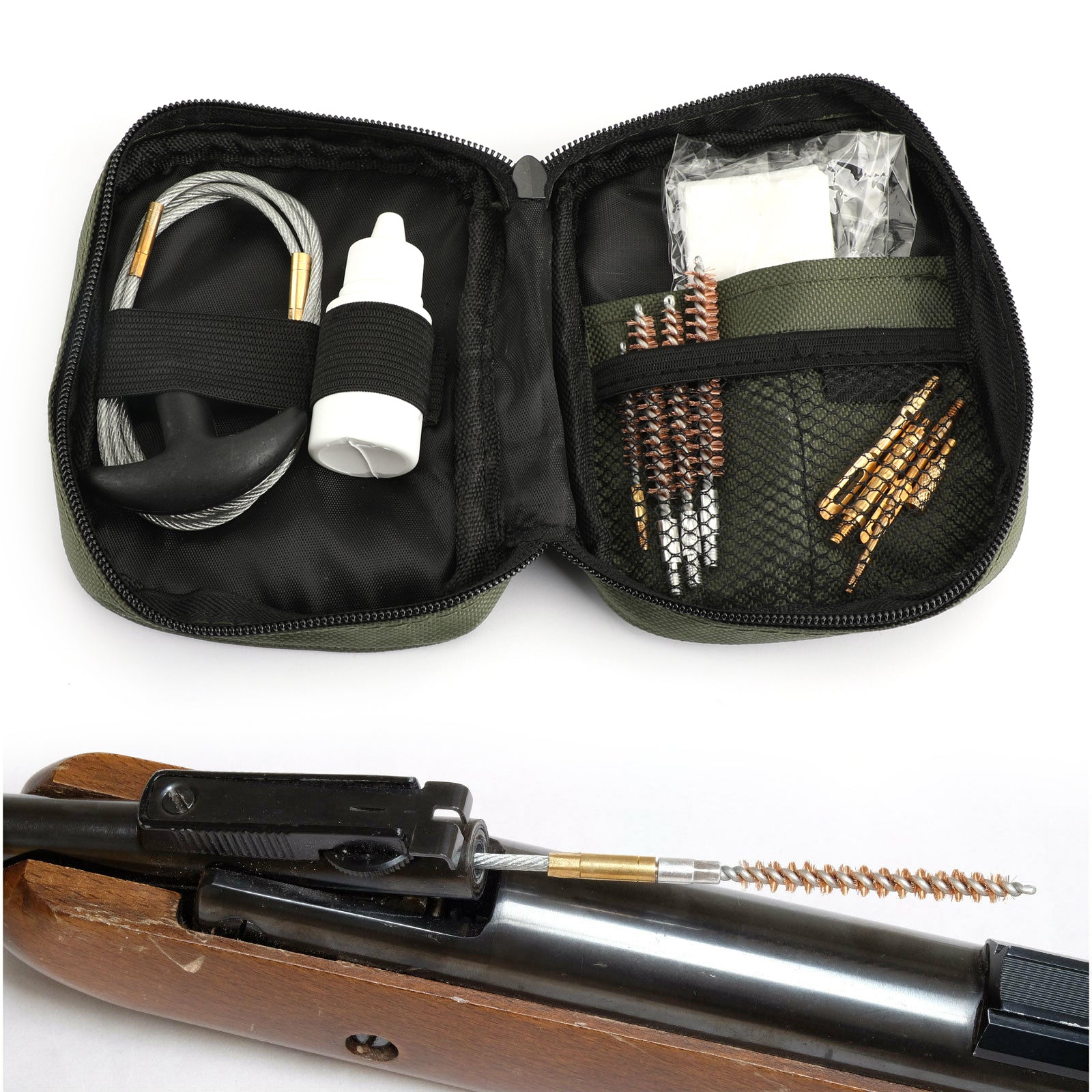 Rifle Cleaning Kit Pull Through Gun Cleaning Kit for .17 .22 .270 .300 Calibre