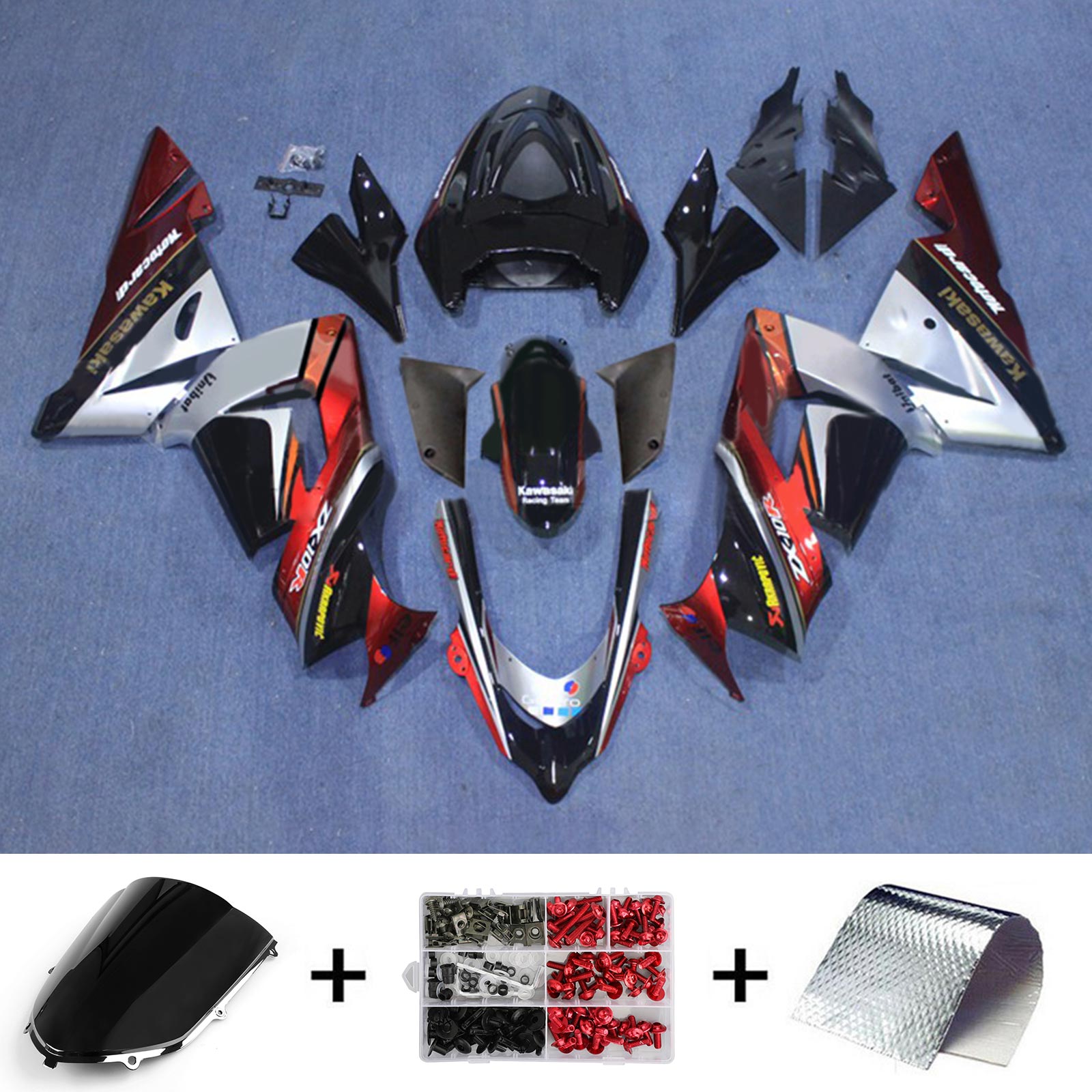 2004-2005 Kawasaki ZX10R Fairing Kit Bodywork Plastic ABS