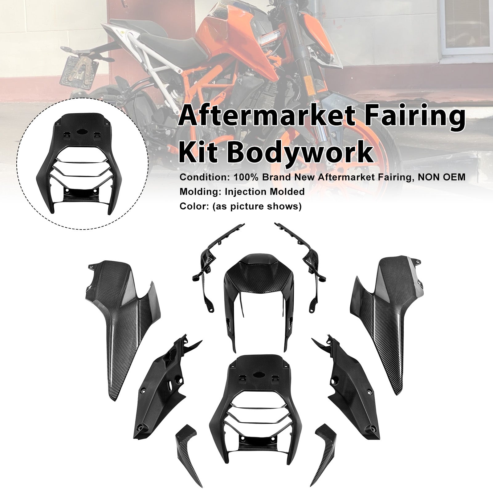 Injection Bodywork Fairing Kit for 390 DUKE 2017-2023