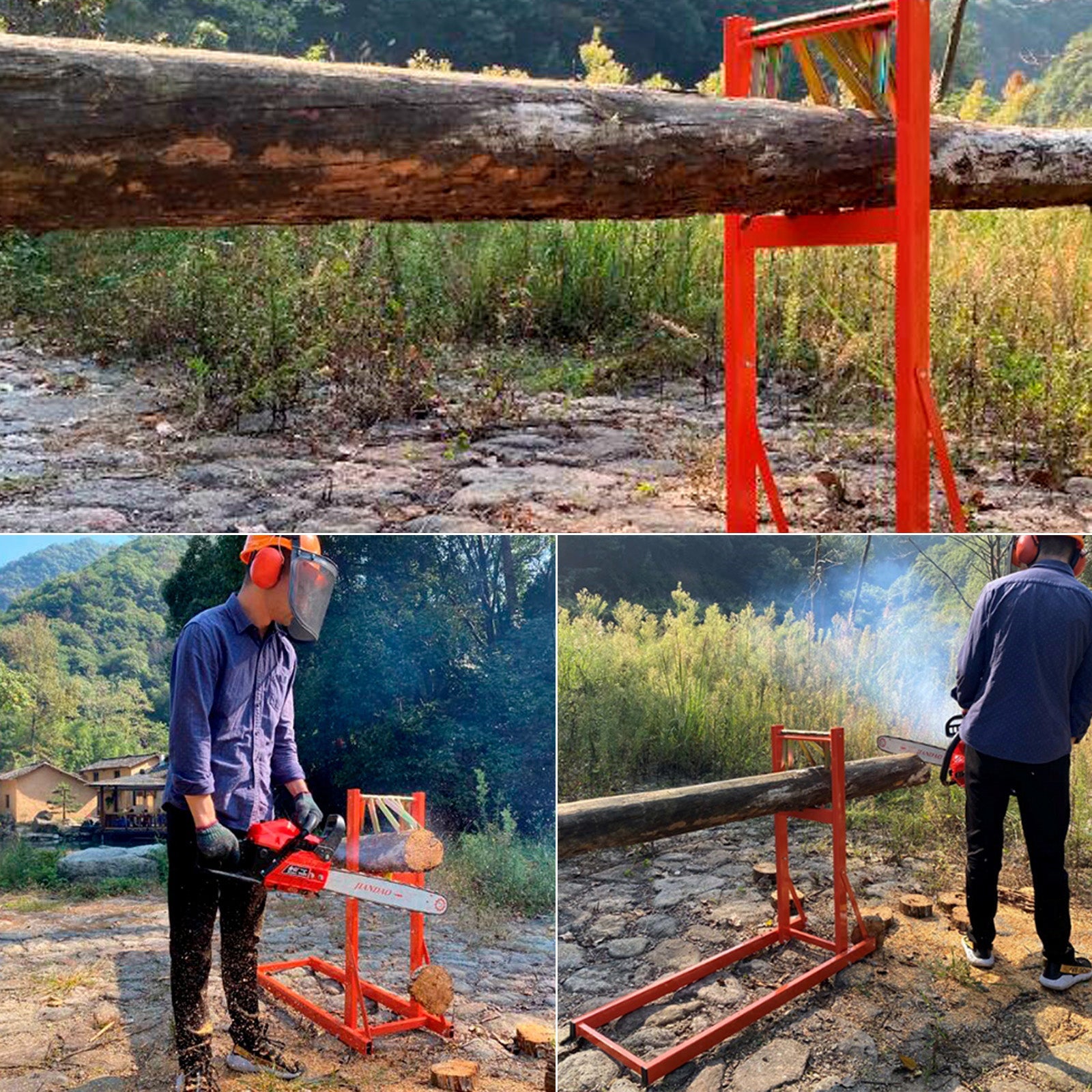 Log Stand Saw Horse Chainsaw Saw Horse Holder Smart holder Log Wood Loggers