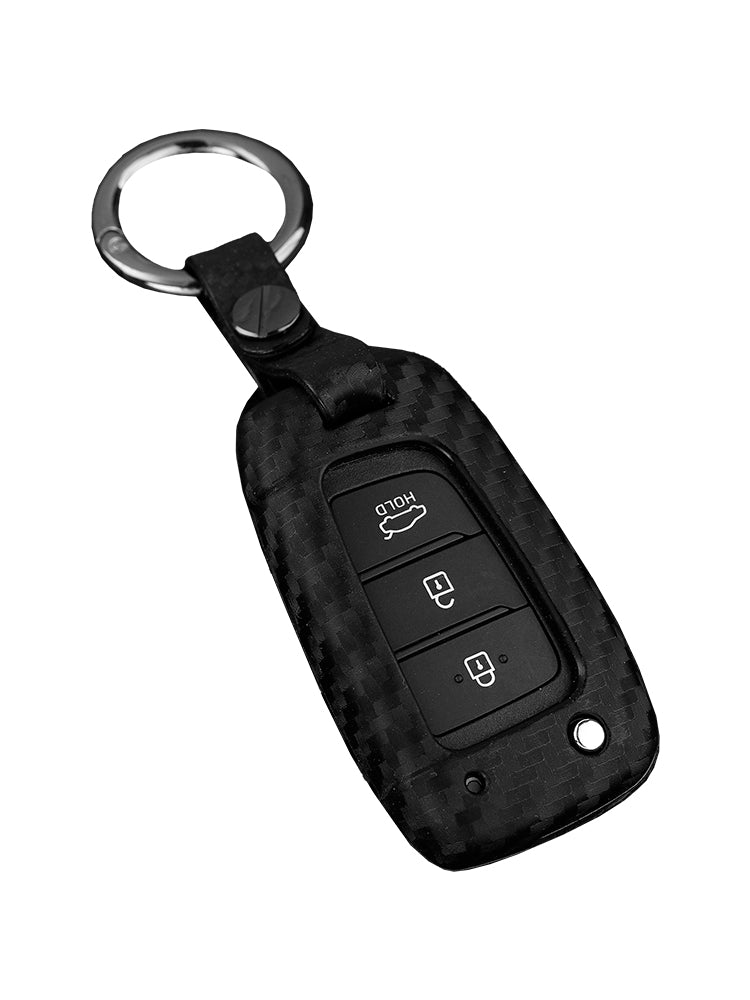 Leather Silicone Car Key Case Cover With Buckle For Honda Accord