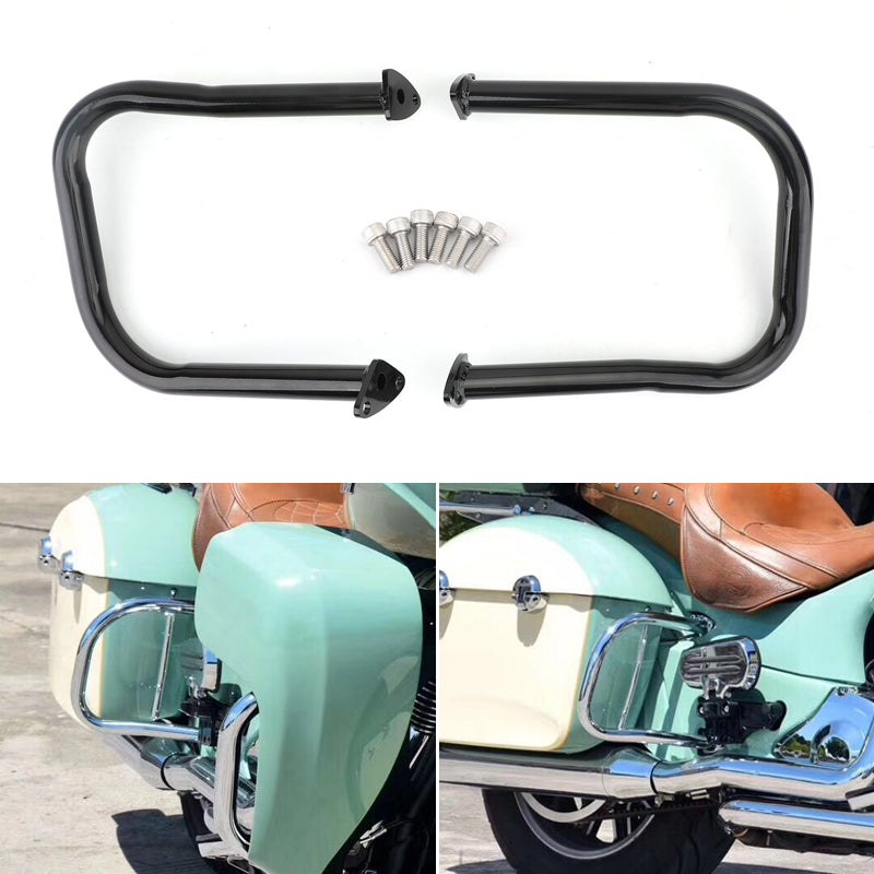 REAR CRASH BAR ENGINE GUARD BLACK Fit for Indian Chieftain Roadmaster 14-21