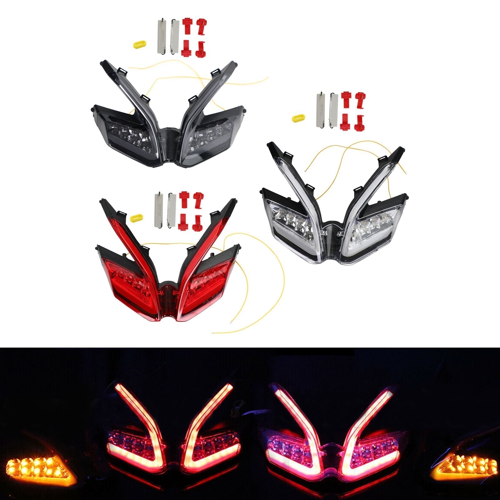 LED Integrated Tail Light Turn Signals For Ducati 959 899 1299 1199 Panigale Black