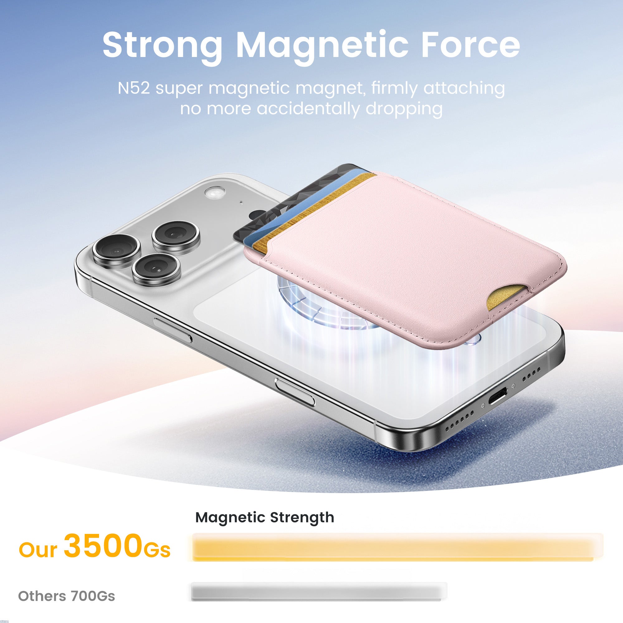 Magnetic Card Holder MagSafe Wallet RFID Protection for iPhone 17/16/15/14/13/12