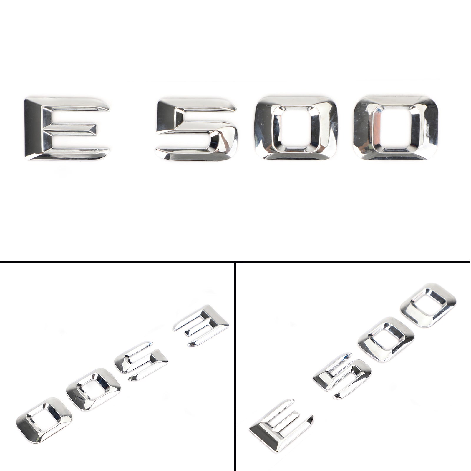 Mercedes E500 Rear Trunk Emblem Badge Nameplate Decal Letters Numbers