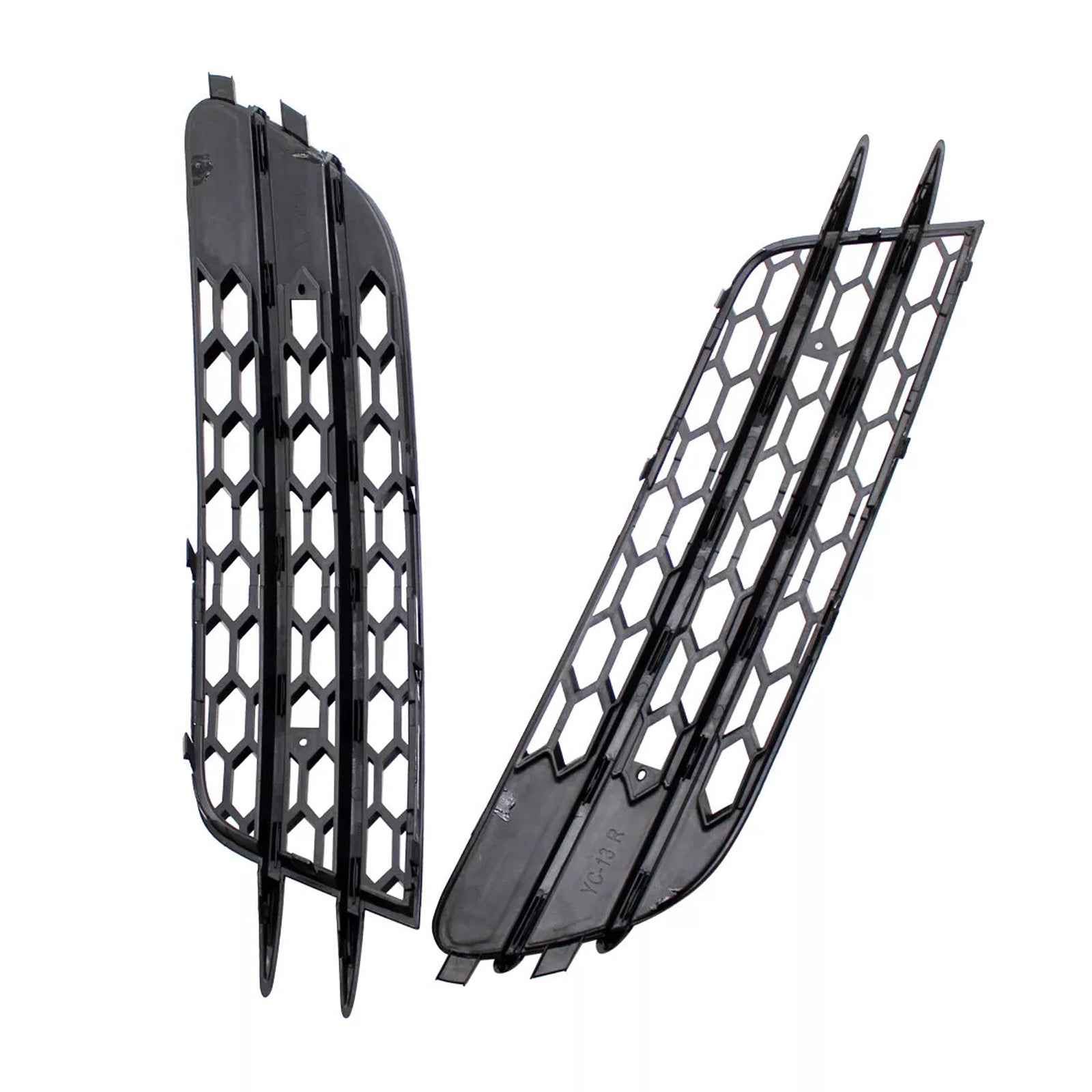 2012-2015 Audi A4 C7 Front Bumper Honeycomb Fog Grille Cover Black
