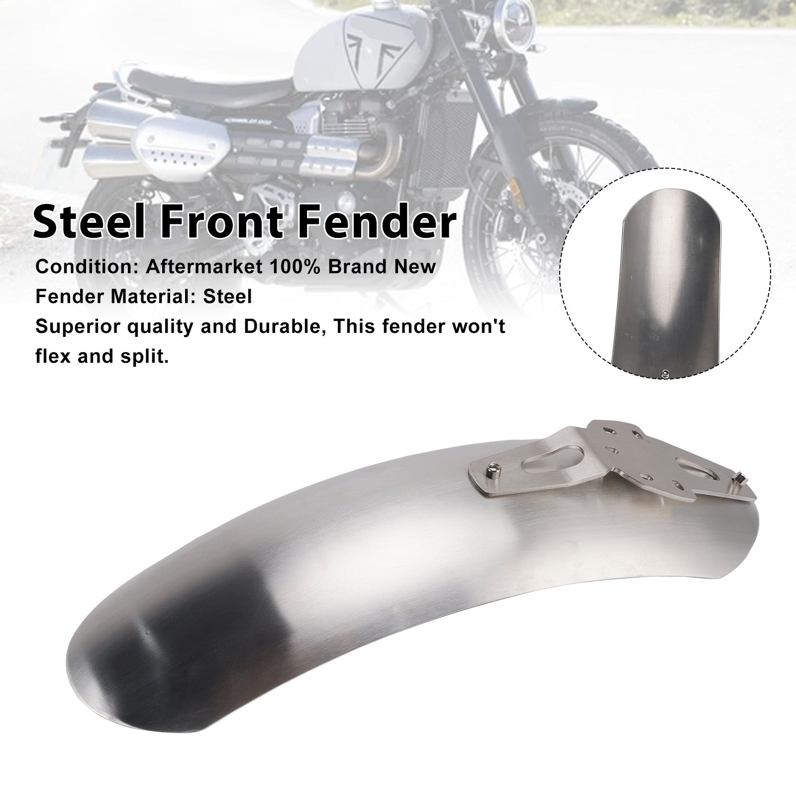 2019-2025 Triumph Scrambler 1200XE Steel Front Fender Mudguard