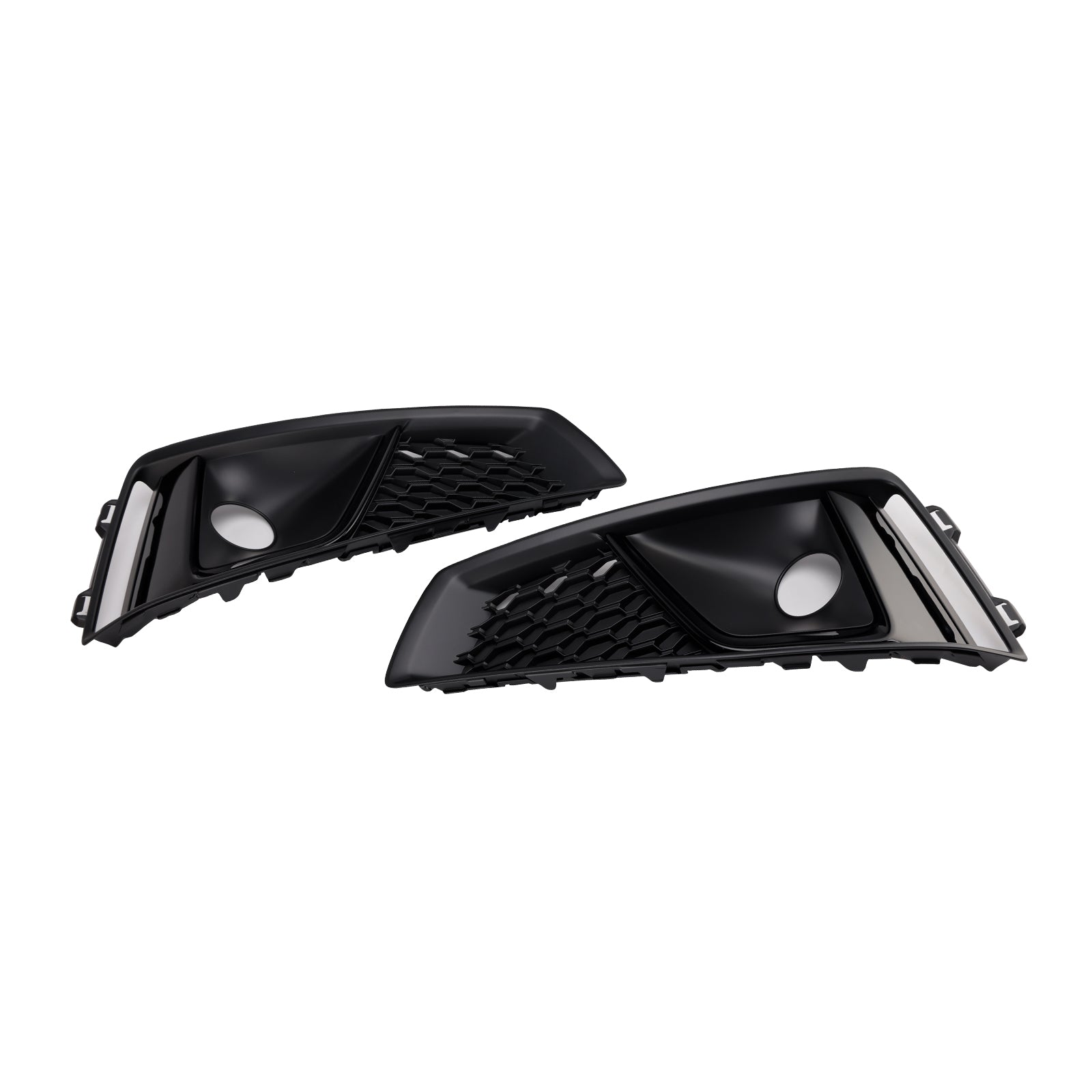 2018-2020 Audi A4 B9 S-LINE S4 Black Front Fog Light Grille Trim Cover