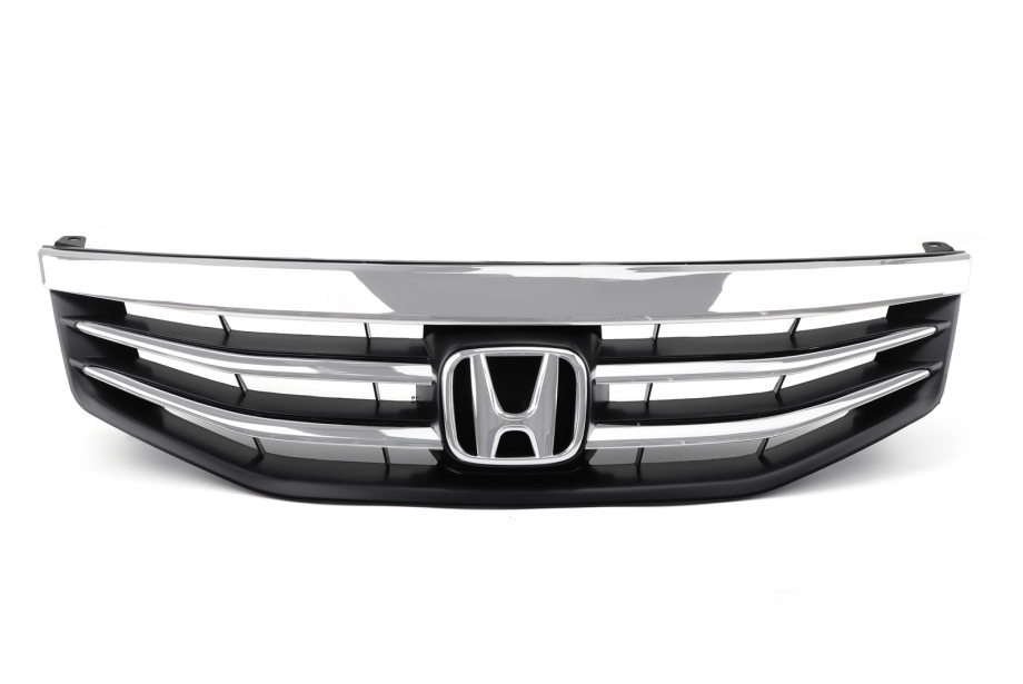 2011-2012 Accord Honda New Front Upper Bumper Hood Black Chrome Grill Replacement Grille Generic