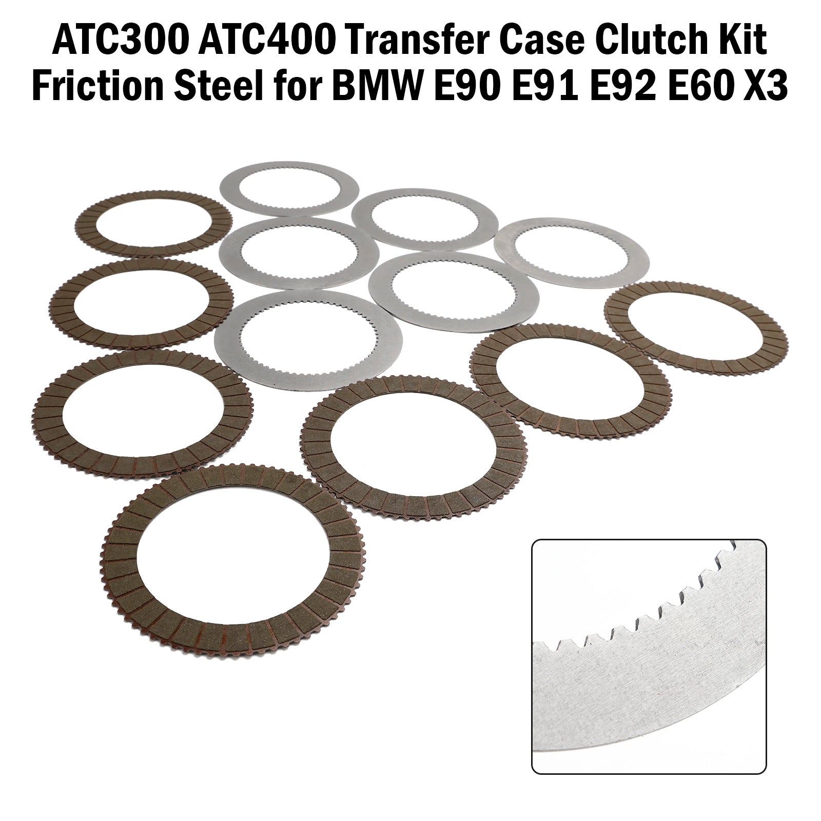 2003-2010 BMW BMW 5er E60/E61 ATC300 ATC400 Transfer Case Clutch Kit Friction Steel 2710345137 2710345139