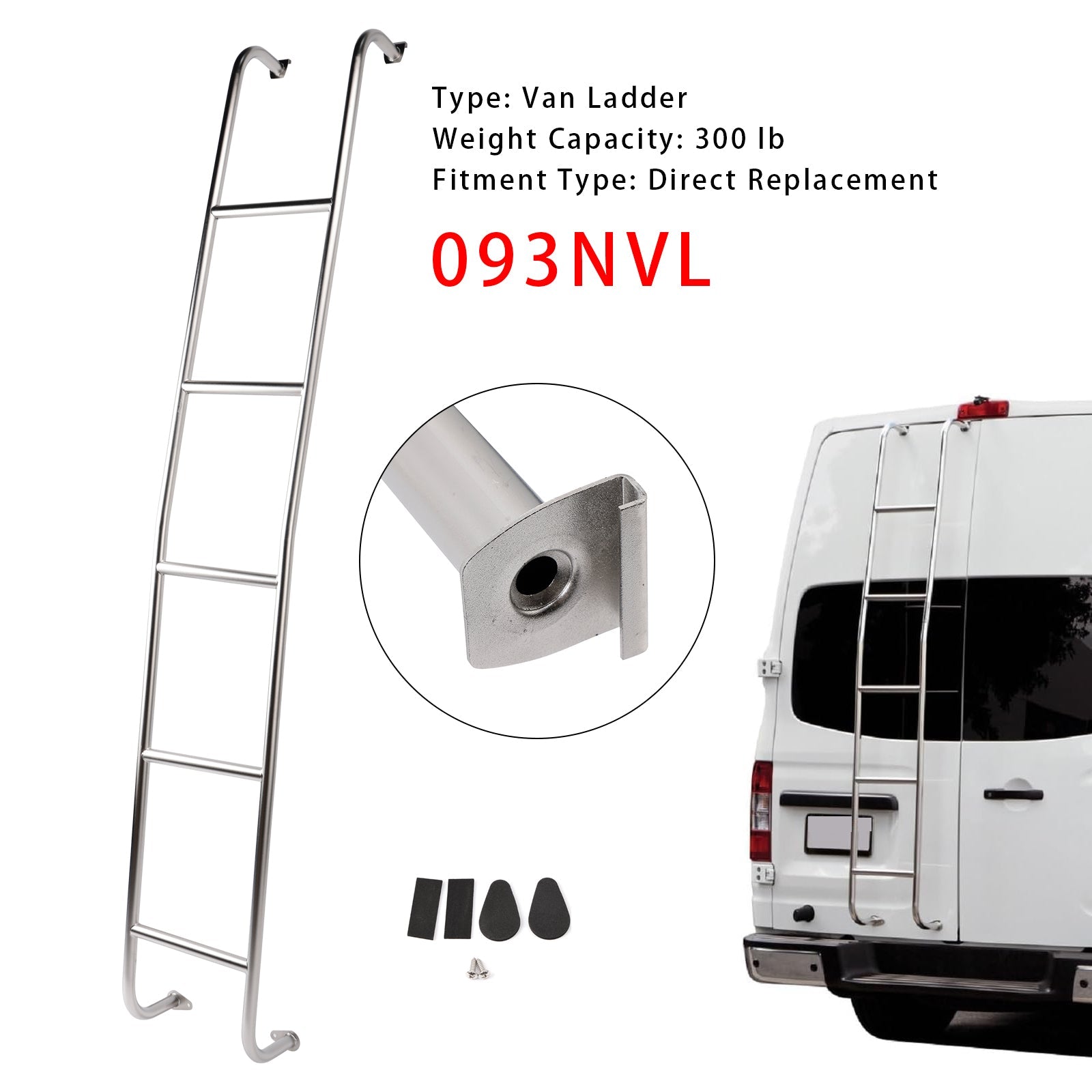 093NVL 2011-2021 NISSAN NV3500 HD High Roof 5-Step Van Ladder