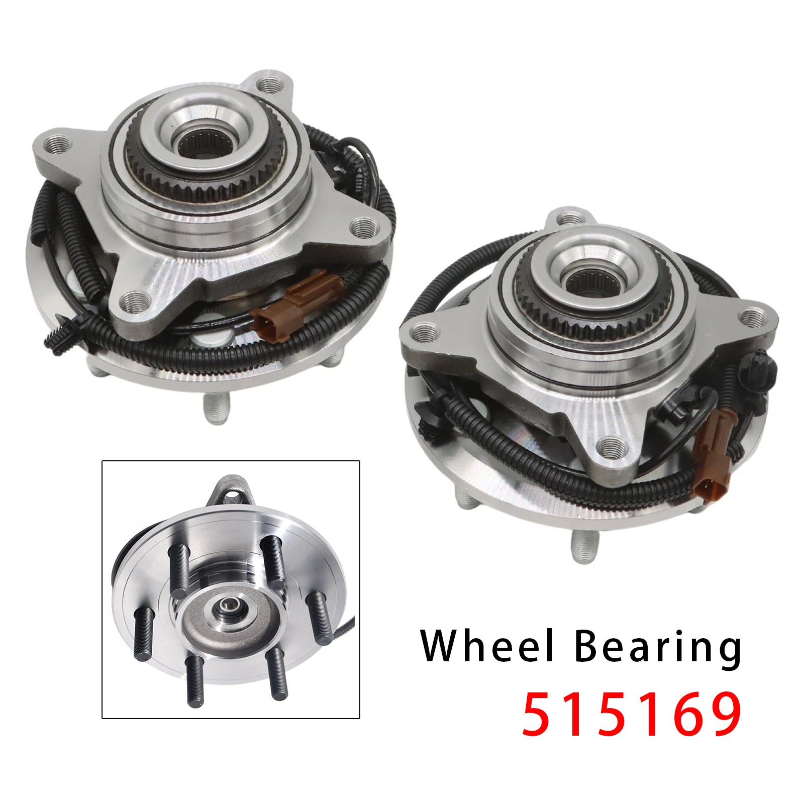 2015-2017 Ford F-150 6 Lugs w/ ABS 4WD 2PCS Front Wheel Bearings and Hubs 515169