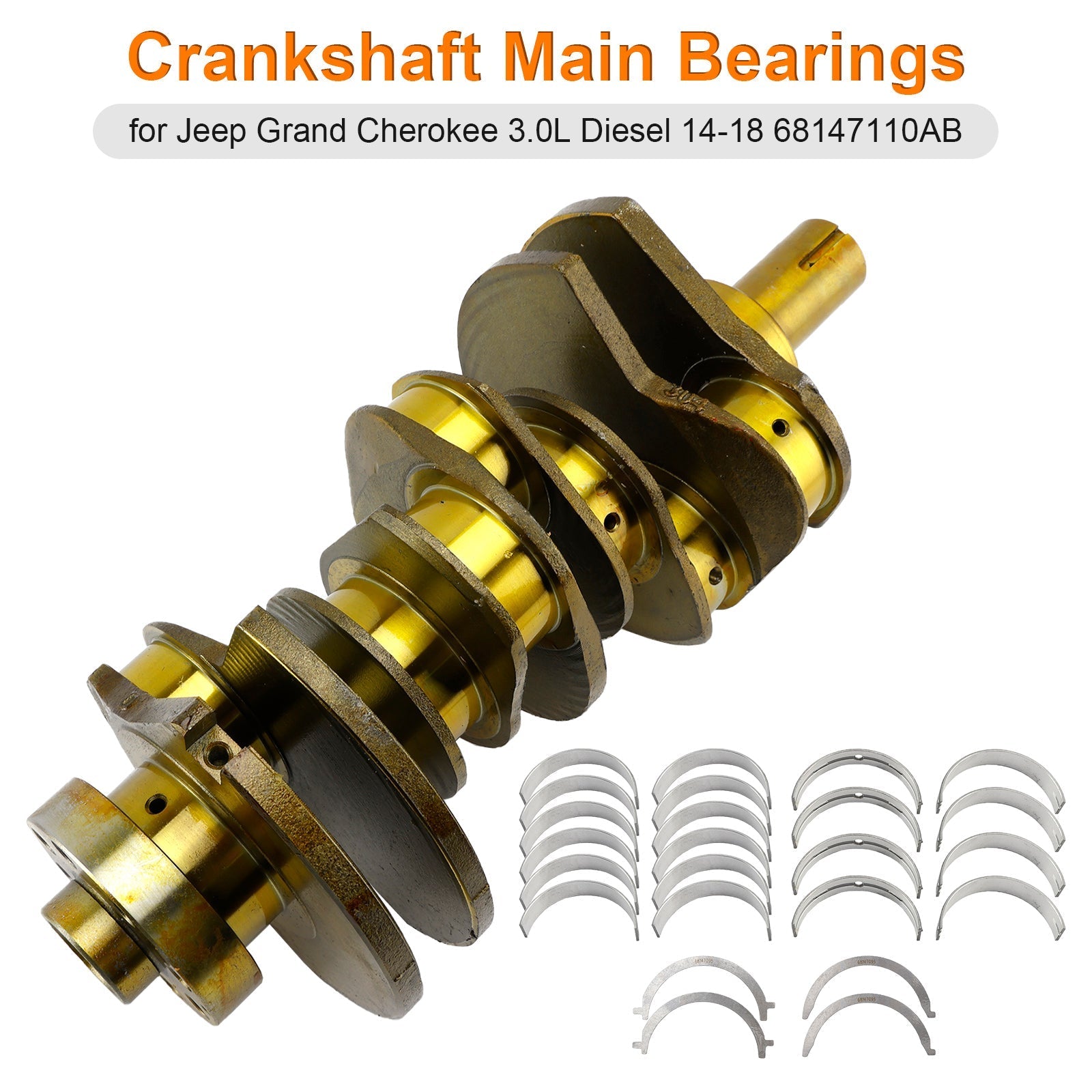 2014-2019 RAM 1500 3.0L Turbo V6 Diesel Crankshaft Main Bearings 68147110AA 68147110AB