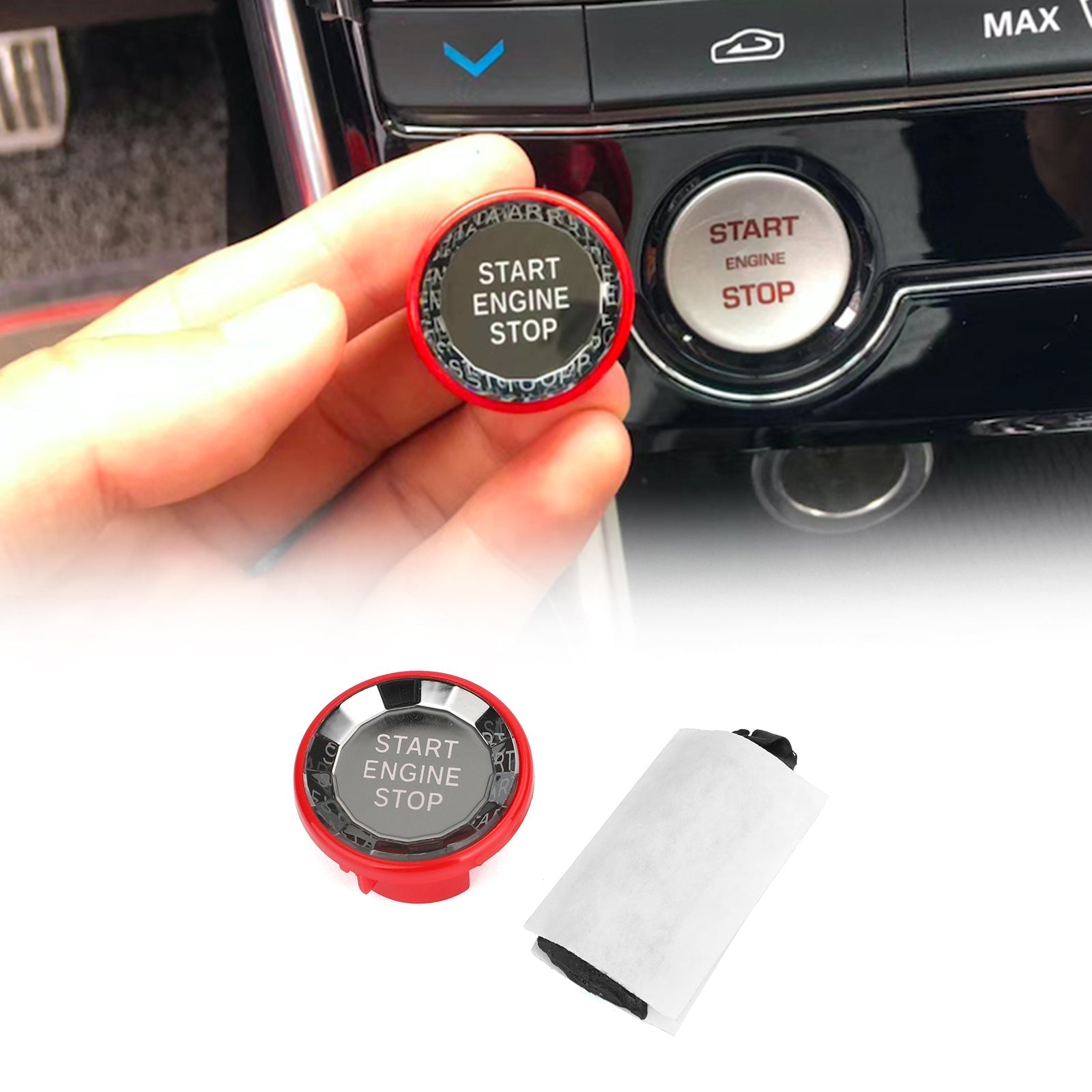 Engine Start Stop Push Button Knob Switch Decor Cover Fits For Jaguar XF XE F-Pace Generic