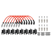 2003-2005 Chevrolet Express 2500 GMC Savana 1500 2500 3500 8 Pack Square Ignition Coil & Spark Plug Wire
