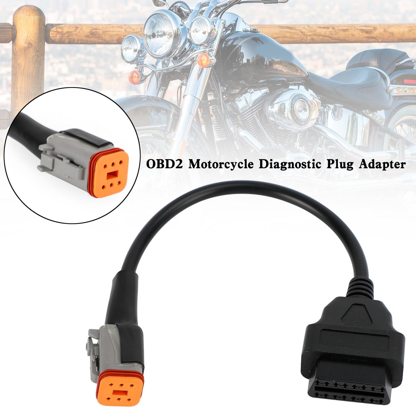 Touring Electra Glides Generic 6 Pin to 16 Pin OBD2 Diagnostic Cables Adapter