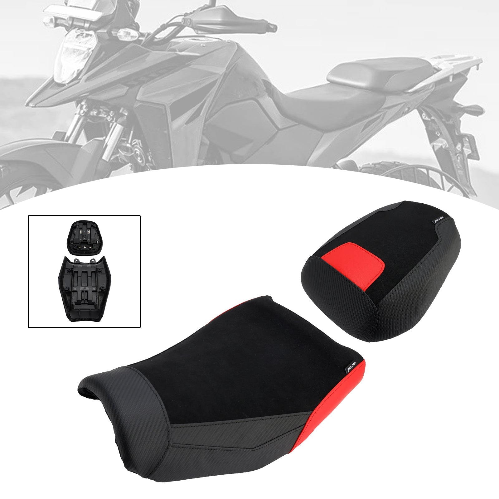 2024-2025 For Suzuki V-Strom250Sx Front&Rear Raider Passenger Cushion Kit Red