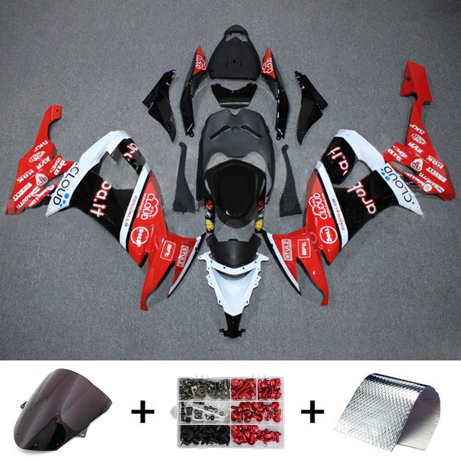 2008-2010 Kawasaki ZX10R Injection Fairing Kit Bodywork Plastic ABS#122
