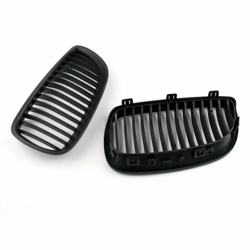 2006-2009 BMW E92 E93 2DR LCI Pair Matt Black Kidney Tuning Grilles Generic