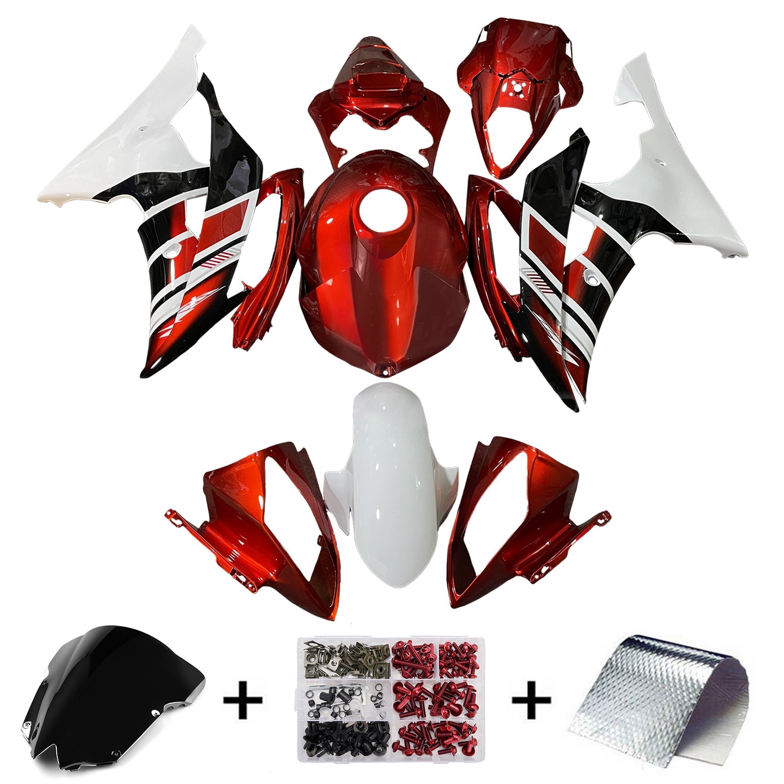 Injection Fairing Kit Bodywork Plastic ABS For Yamaha YZFR6 YZF-R6 2008-2016