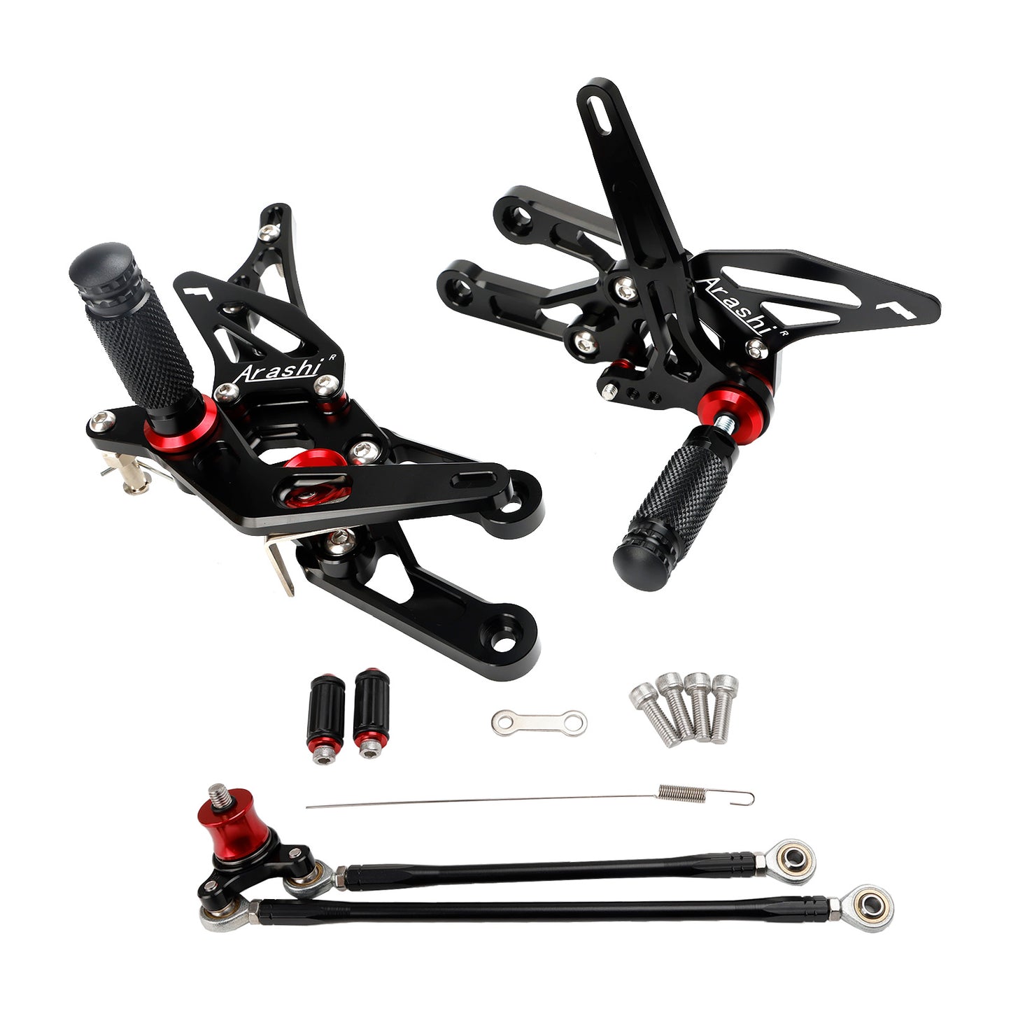 Honda Cbr1000rr 04-07 Cbr600rr 03-06 Black Alu Adjustable Rear Set Rearset