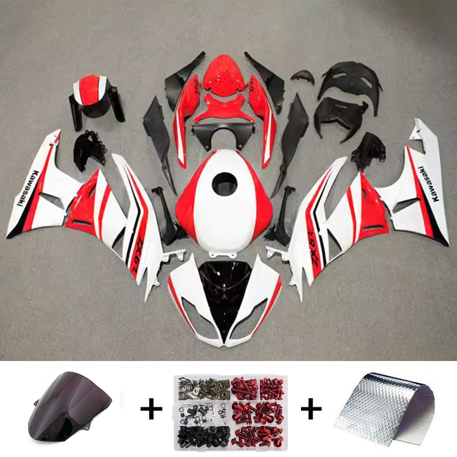 Injection Fairing Kit Bodywork Plastic ABS fit For Kawasaki ZX6R 636 2009-2012