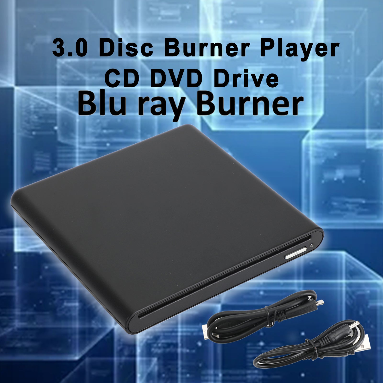 4K UHD Genuine Burner External USB 3.0 Super Slim DVD BD Recorder Drive Silver