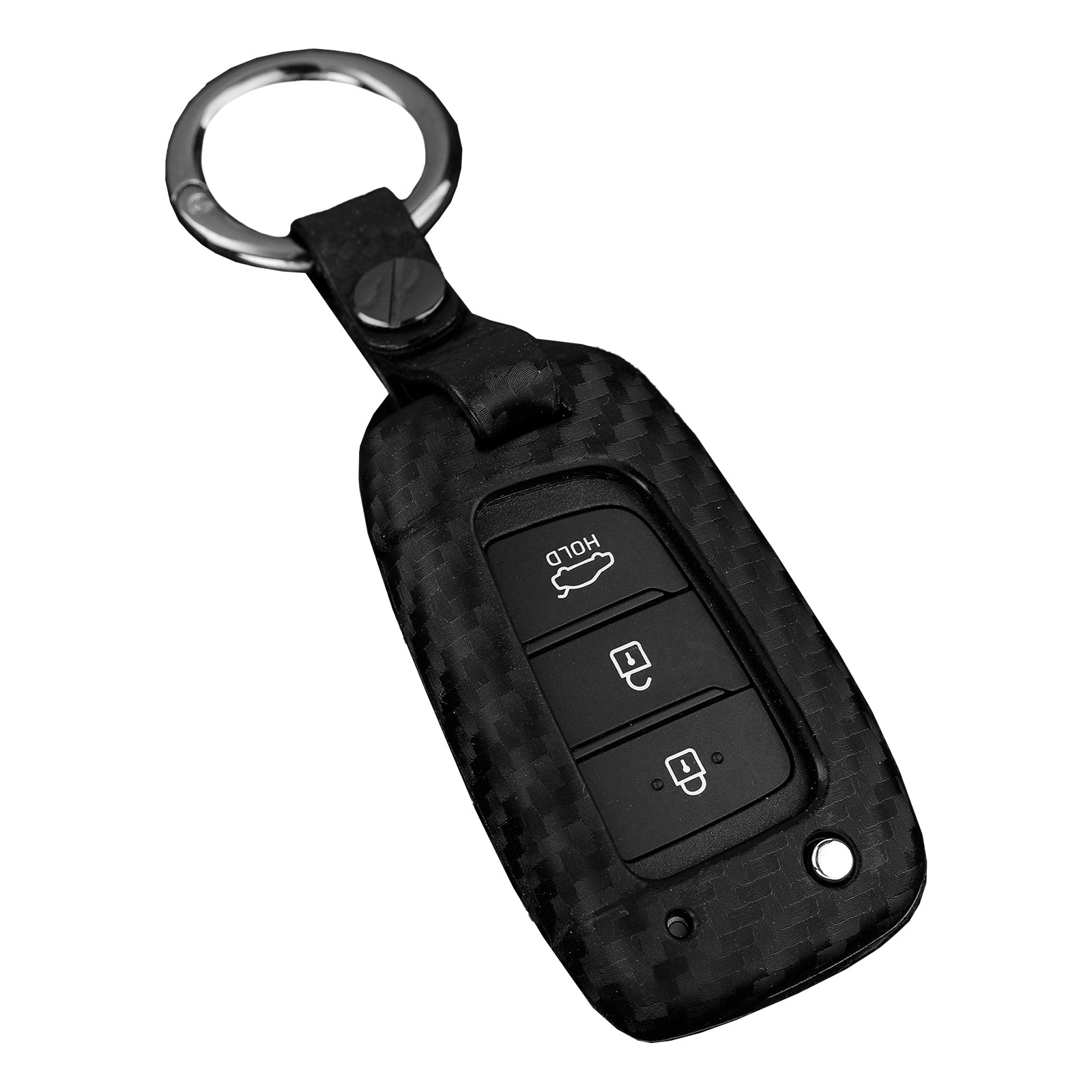 Leather Silicone Car Key Case Cover With Buckle For Honda Accord