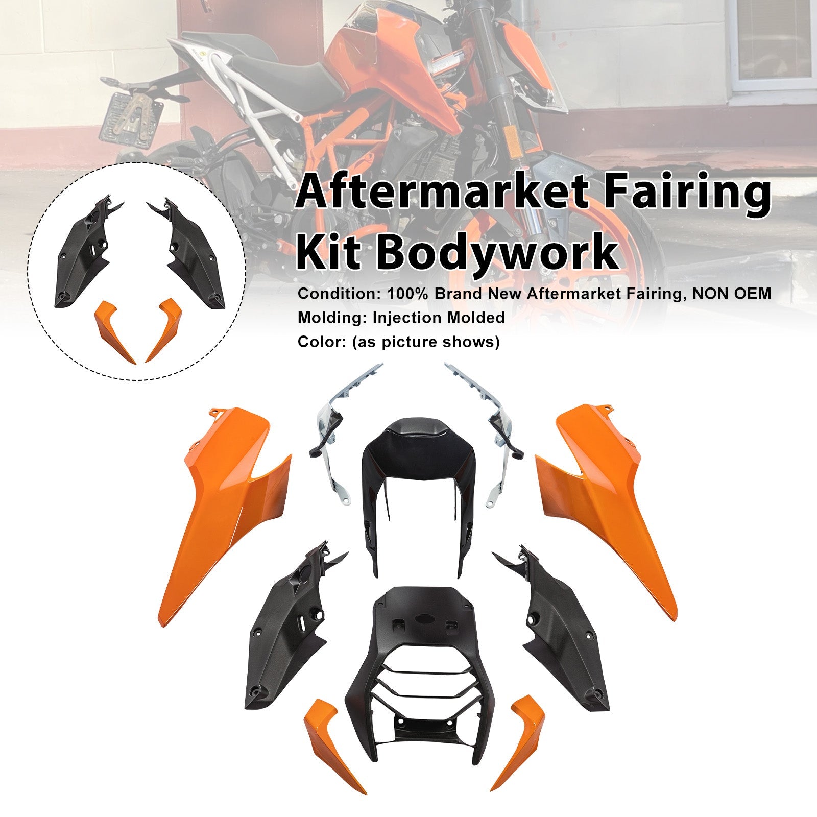 Injection Bodywork Fairing Kit for 390 DUKE 2017-2023