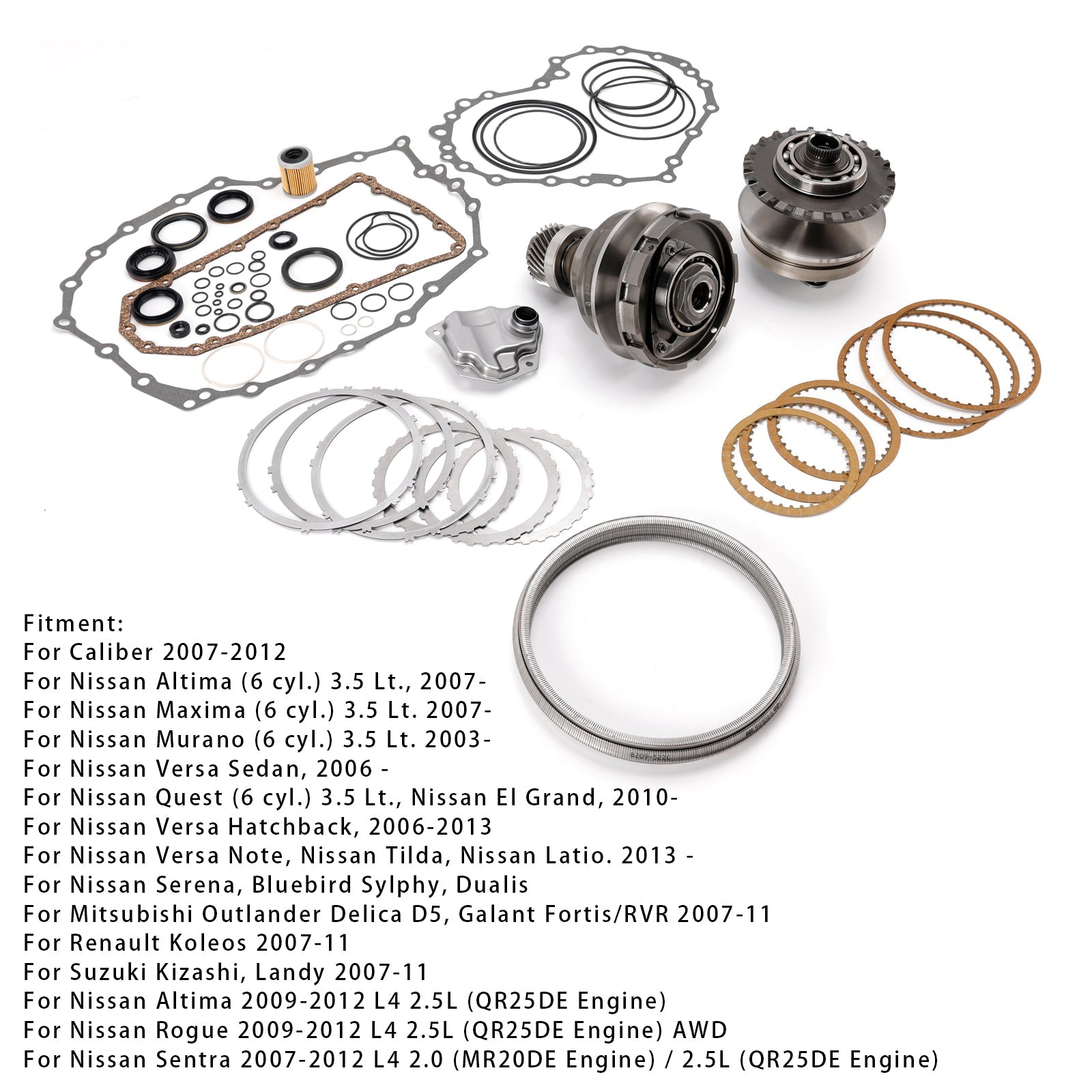 2007- Nissan Maxima (6 cyl.) 3.5 Lt. Transmission CVT Pulley 30T W/Belt+Chain＆Rebuild Kit RE0F10A JF011E