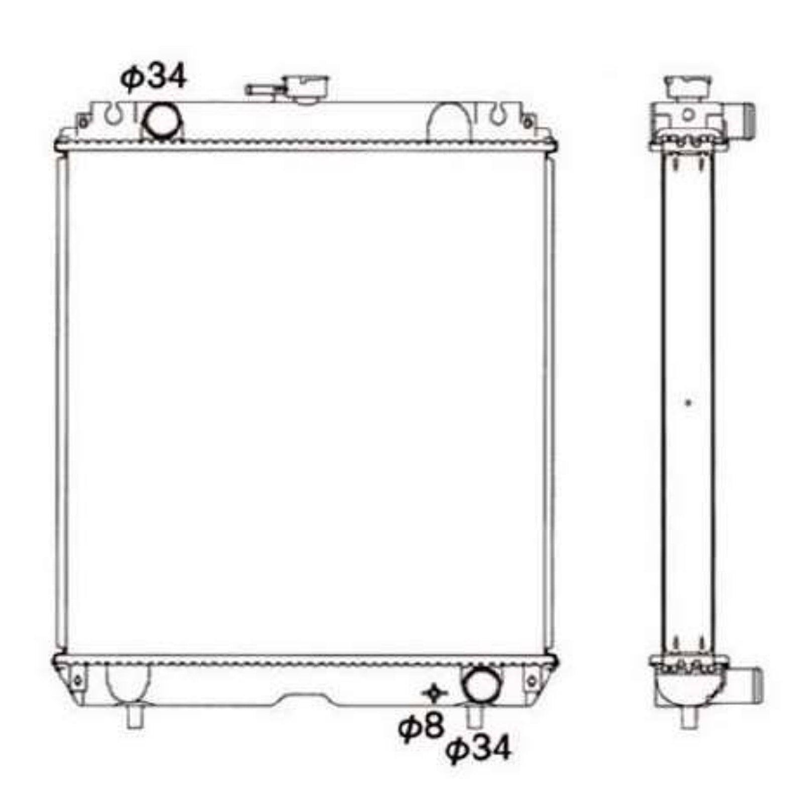Kubota KX121-3S KX161-3 U50-3 U45-3ST U45-3 Excavator Radiator RD411-42300