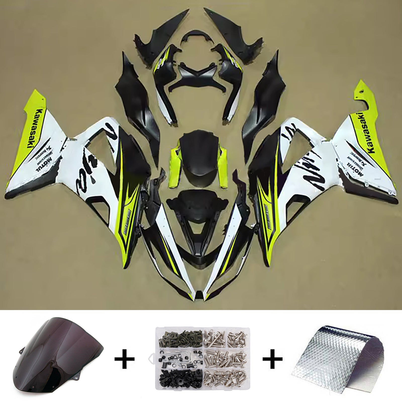 Injection Fairing Kit Bodywork Plastic ABS fit For Kawasaki ZX6R 636 2013-2018