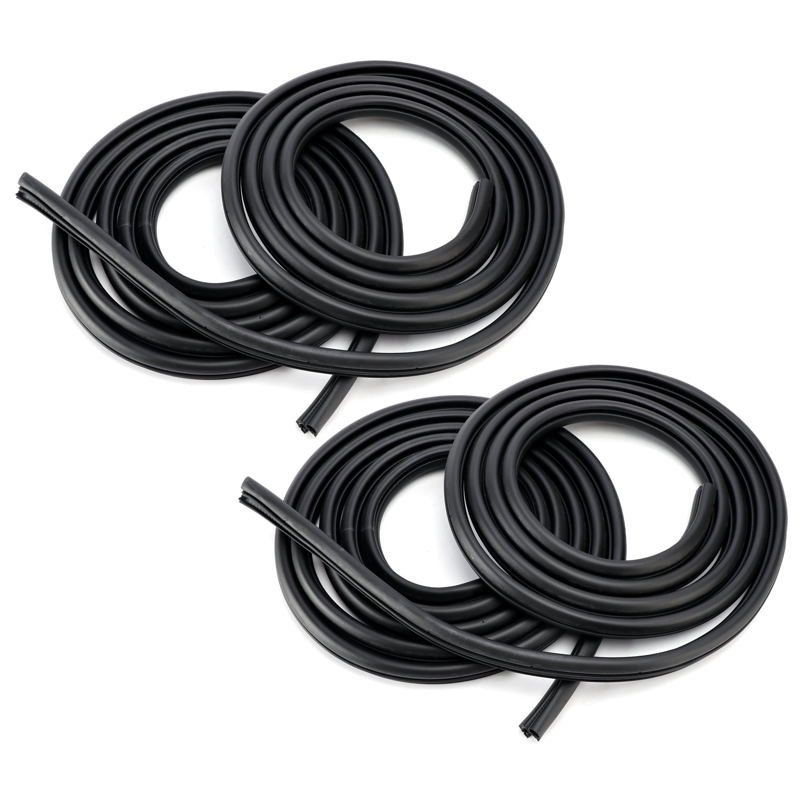 2003-2009 For Hummer H2 4Pcs Front Rear Left Right Door Rubber Seal Weatherstrip