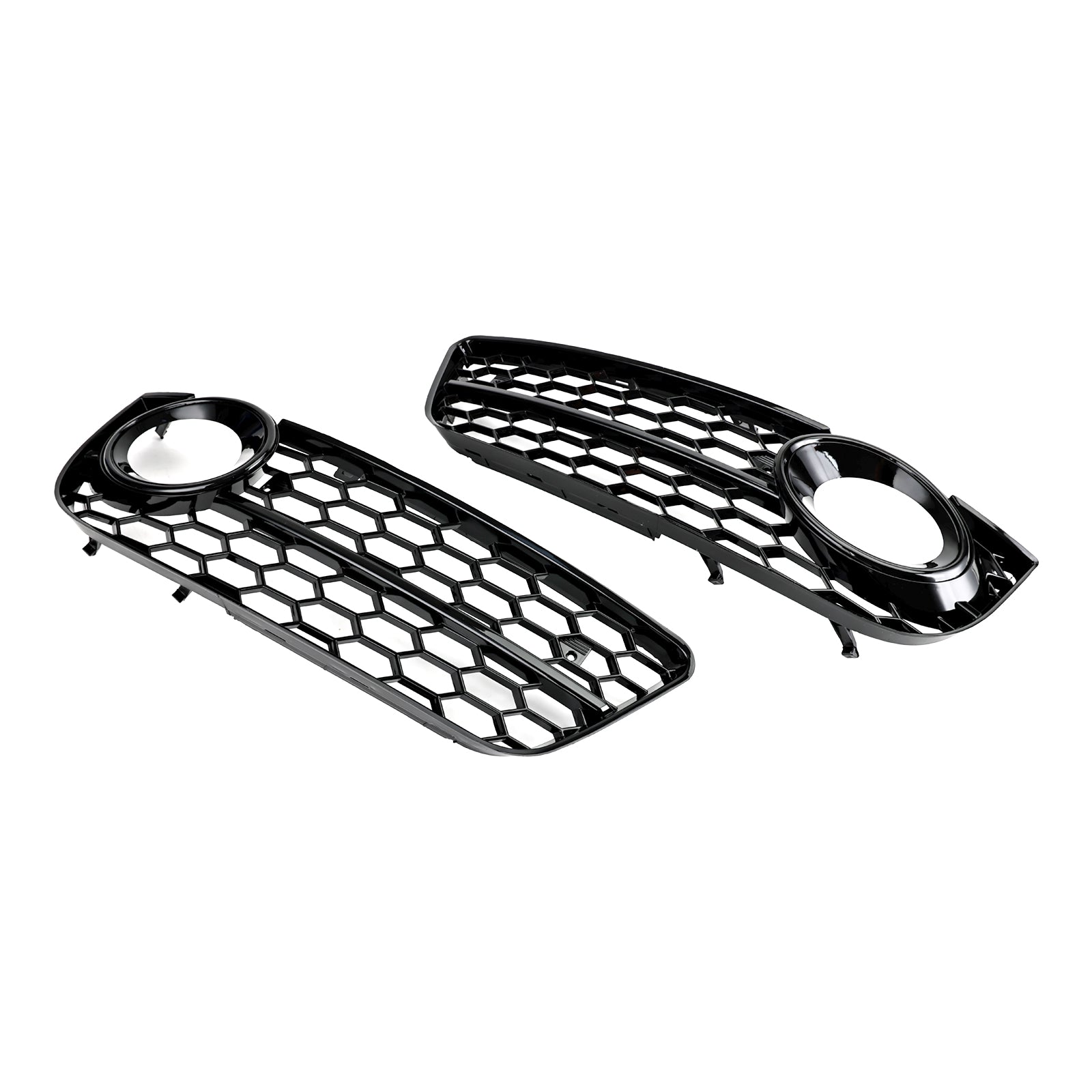 2007-2011 Audi A5 Pair Honeycomb Front Fog Lamp Cover Grille Grill 1522024