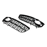 2007-2011 Audi A5 Pair Honeycomb Front Fog Lamp Cover Grille Grill 1522024