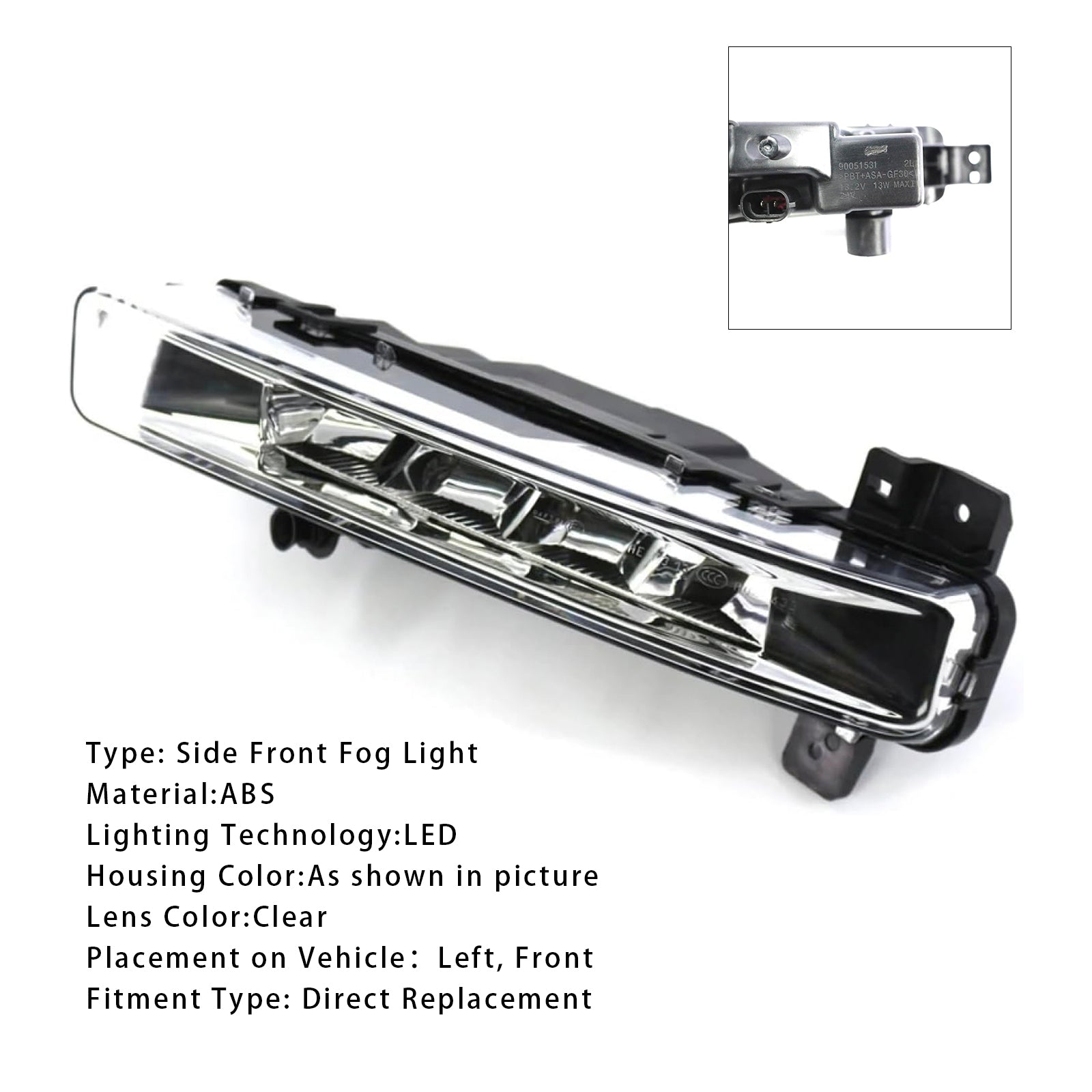 1 Pcs LED Front Left Fog Light For BMW 5 Series G30 G38 2017-2019 63177349131