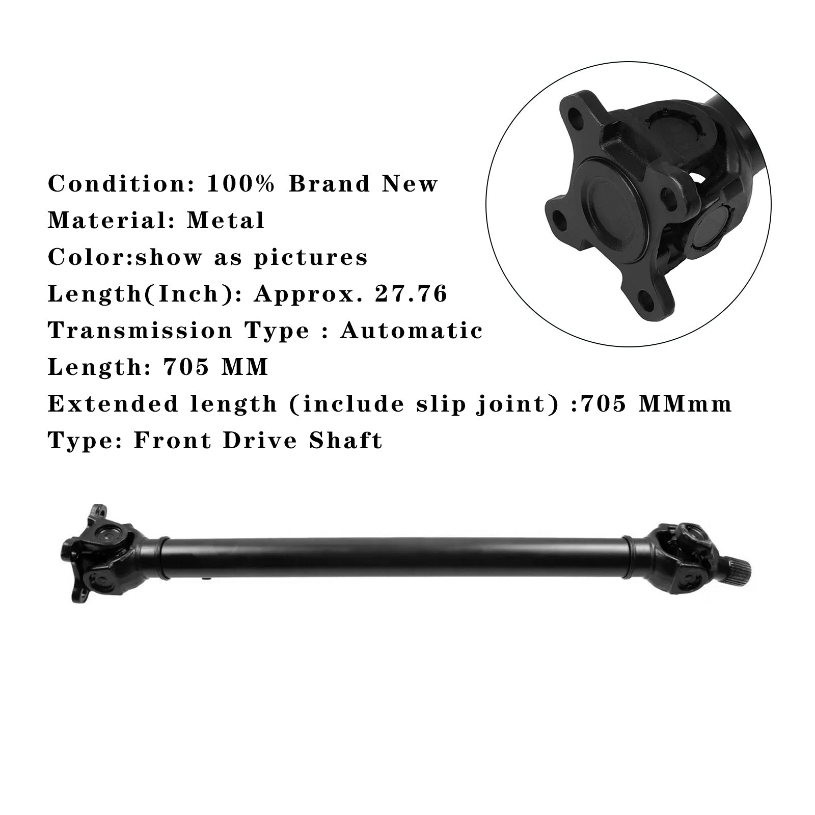 2010 BMW X5 Front Shaft - 4.8L Engine Front Drive Shaft 26207556020 7556020 938-256