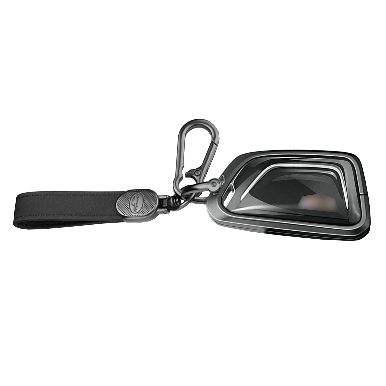 Aluminum Alloy TPU Black Car Key Case Cover With Buckle For Cadillac