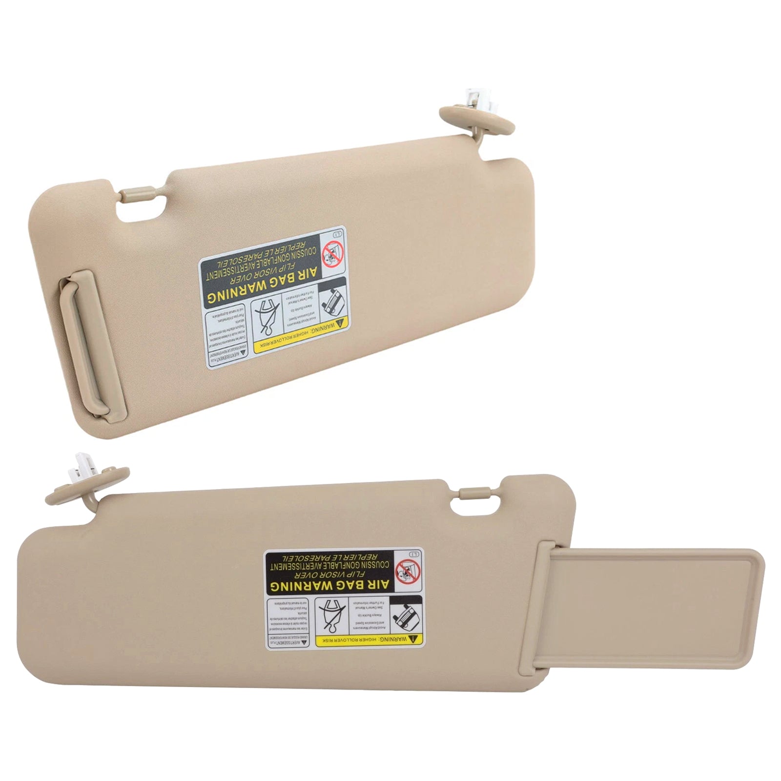2008-2013 For Toyota Highlander Pair Beige Sun Visor 74321-48490-E0/74320-48500-E0