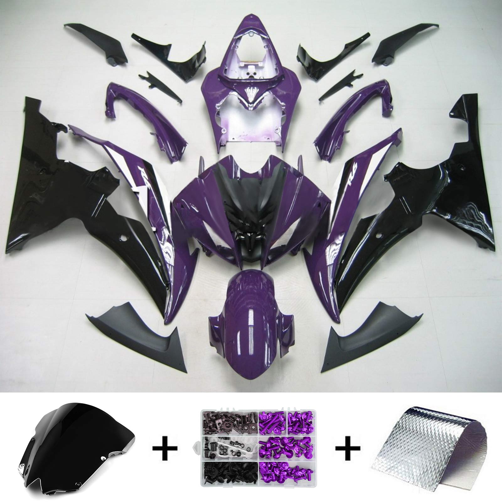 2008-2016 Yamaha YZF 600 R6 Injection Fairing Kit Bodywork Plastic ABS #147