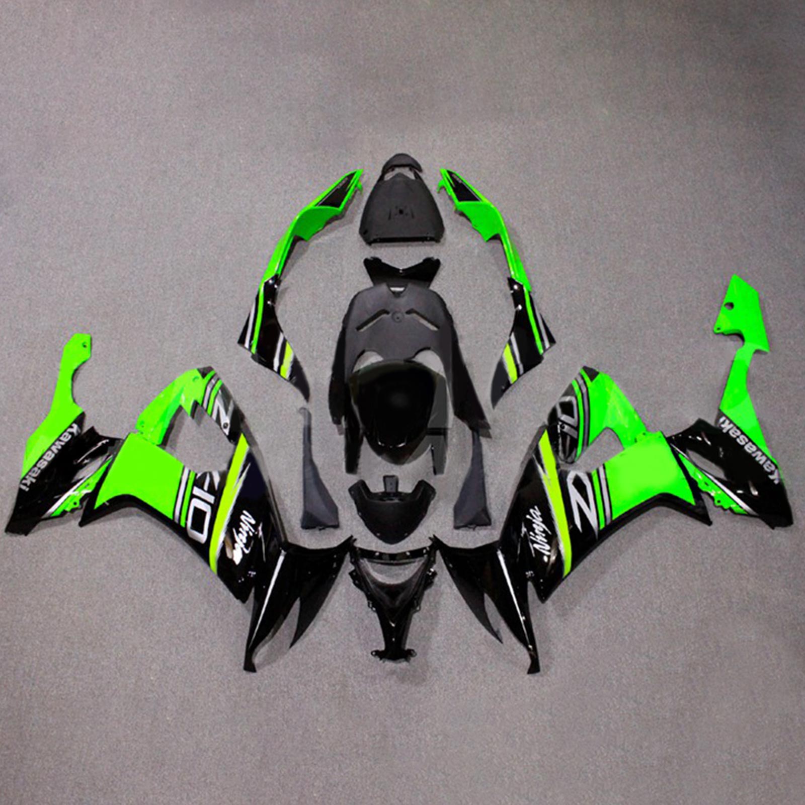 2008-2010 Kawasaki ZX10R Injection Fairing Kit Bodywork Plastic ABS#128