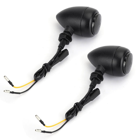 Turn Signals Indicators Fit For Harley Chopper Cafe Racer Black