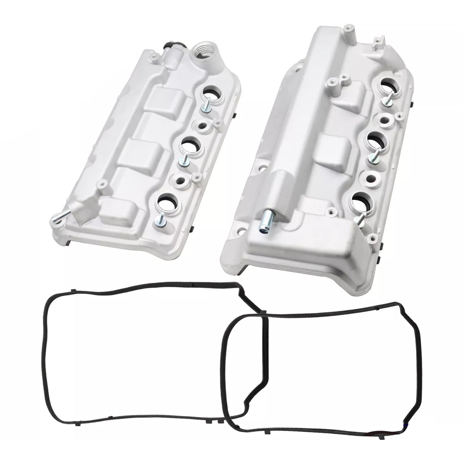 2PCS Front+Rear Engine Valve Cover For Honda Odyssey Pilot Ridgelin Accord 3.5L