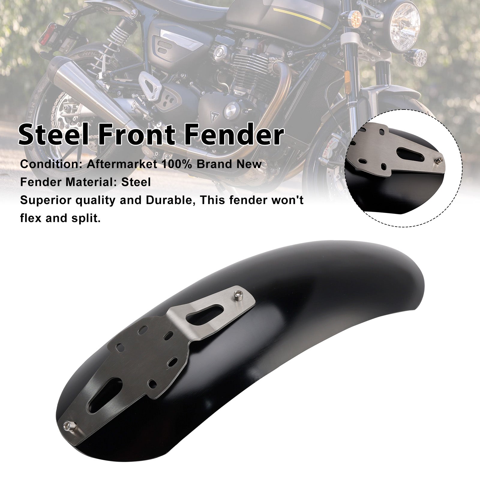 2024-2025 Triumph Scrambler 1200X Steel Front Fender Mudguard
