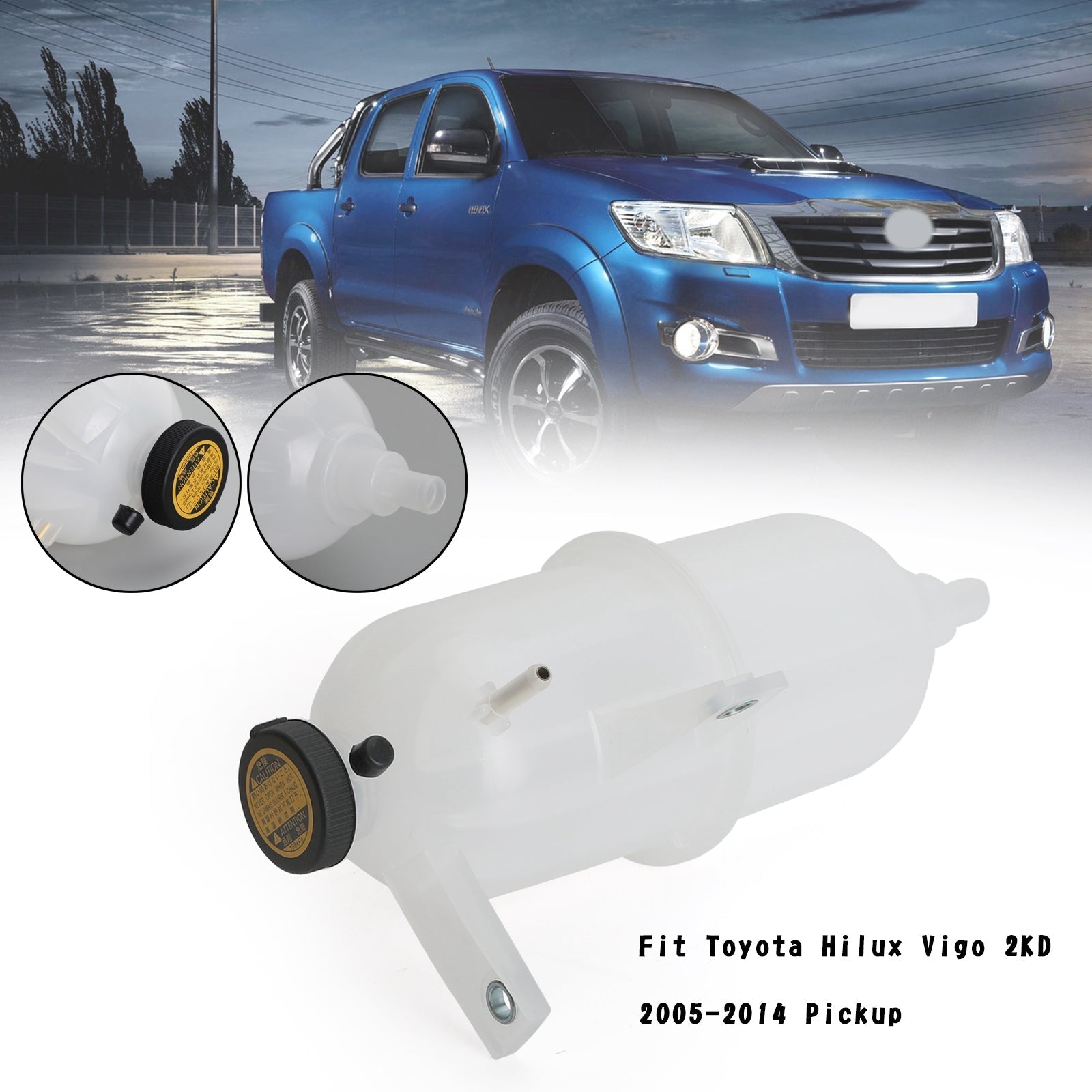 2005-2014 Toyota Hilux Vigo 2KD Pickup Radiator Overflow Bottle Coolant Tank Generic