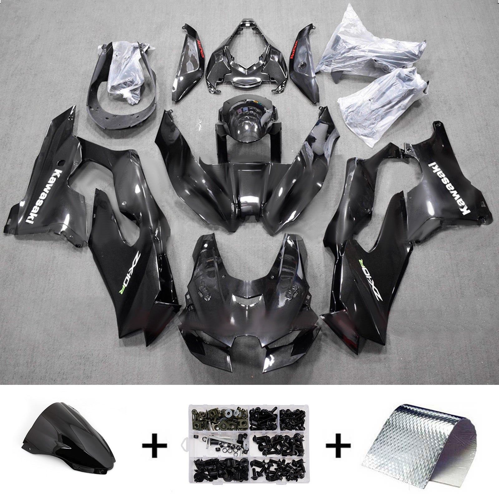 Injection Fairing Kit Bodywork ABS fit For Kawasaki ZX-10R ZX-10RR 2021-2025