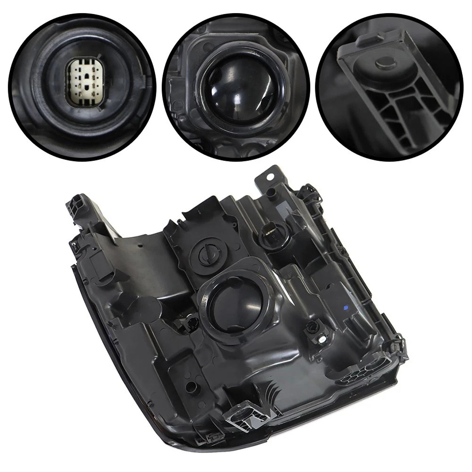 2016-2019 For Chevy Silverado 1500 Left+Right LED Headlight Gloss Black 84357696 84893098